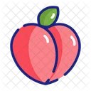 Peach Fruit Prosperity Icon