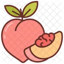 Peaches Apricot Juicy Fruit Icon