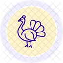 Peacock Peafowl Bird Icon