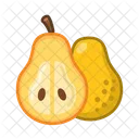 Pear Cut Fruit Healthy Icon