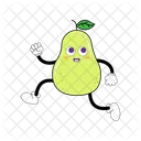 Pear Mascot Fruit Character Illustration Art Icon