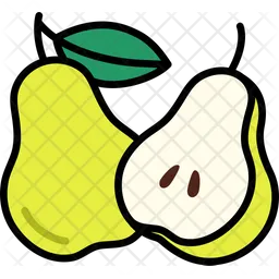 Pear With Half Cut  Icon