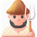 Peasant Grower Cultivator Icon