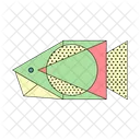 Pescado Objeto De Decoracion De Verano Ilustracion De Pescado Retro Icono