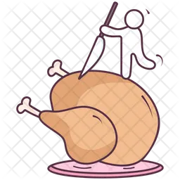Pedaço de frango  Ícone