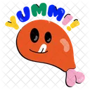 Pedaco De Perna Coxinha Gostosa Coxinha De Frango Ícone