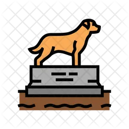 Pedestal Dog  Icon