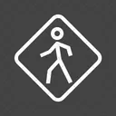 Pedestrian Sign Symbol Icon