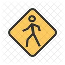 Pedestrian Sign Symbol Icon