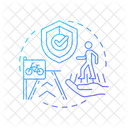 Pedestrian and bicycle safety  Icon