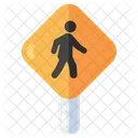 Pedestrain Board Placard Roadboard Icon