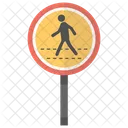 Pedestrian Crossing Traffic Icon