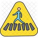 Pedestrian Crossing Zebracrossing Walkwaysafety Icon