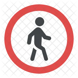 Pedestrian Crossing Sign  Icon