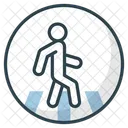Pedestrian crossing sign  Icon
