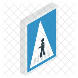 Pedestrian Sign  Icon