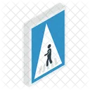 Pedestrian Sign Zebra Crossing Crosswalk Icon