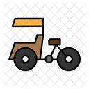 Pedicab Indonesia Traditional Icon