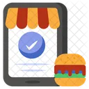 Pedido De Comida Movil Pedido De Comida En Linea Pedido De Hamburguesas En Linea Icono