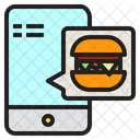 Smartphone Hamburguesa Chat Icono