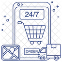 Pedido Movel Compras Moveis Servico 247 Horas Ícone