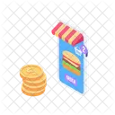 Pedido Online Hamburguer Entrega Ícone