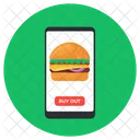 Pedido De Comida Movil Aplicacion De Comida Pedido En Linea Icono