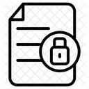 Pedlock in button with document  Icon