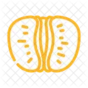 Peeled Tangerine Slice Icon