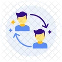 Peer To Peer Users Sharing Icon