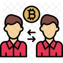 Peer To Peer Pp Cryptocurrency Icon