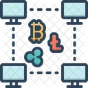Peer To Peer Cryptocurrency Coin Icon