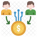 Peer To Peer Share Users Icon