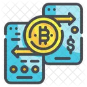 Peer To Peer Smartphone Networking Share Cryptocurrency Icon