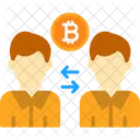 Peer To Peer Pp Cryptocurrency Icon