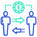 Peer To Peer Lending Giving Money P 2 P Lending Icon