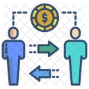 Peer To Peer Lending Giving Money P 2 P Lending Icon