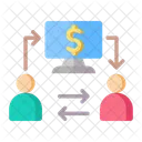 Peer To Peer Lending Crowdfunding P 2 P Icon