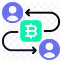 Peer To Peer Transactions Digital Assets Blockchain Technology Icon