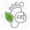 Co Baixa Pegada De Carbono Reducao De Emissoes De Carbono Ícone