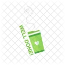 Pegatina de trabajo bien hecho  Icono