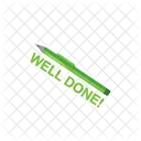 Pegatina de trabajo bien hecho  Icono