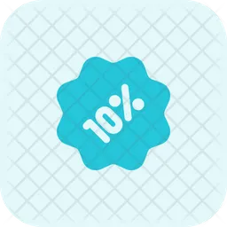 Pegatina del 10 por ciento  Icono
