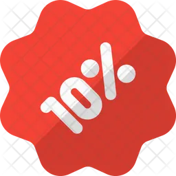 Pegatina del 10 por ciento  Icono