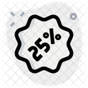 Pegatina del 25 por ciento  Icono