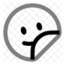 Sonrisa de pegatina  Icono
