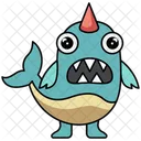 Peixe Tubarao Monstro Ícone