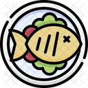 Peixe frito  Ícone