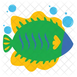 Peixe verde  Ícone