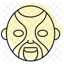 Peking Opera Mask Color Shadow Thinline Icon Icon